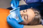 a woman getting emergency dental treatment